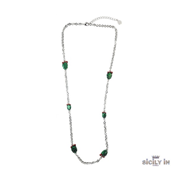 COLLANA LUNGA IN METALLO ANALLERGICO CON 6 CHARMS - CL107B