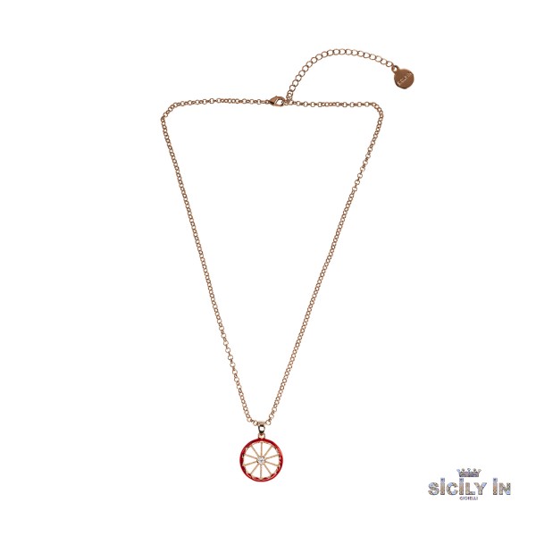 COLLANA IN METALLO ANALLERGICO CON 1 CHARM RUOTA - CL119R