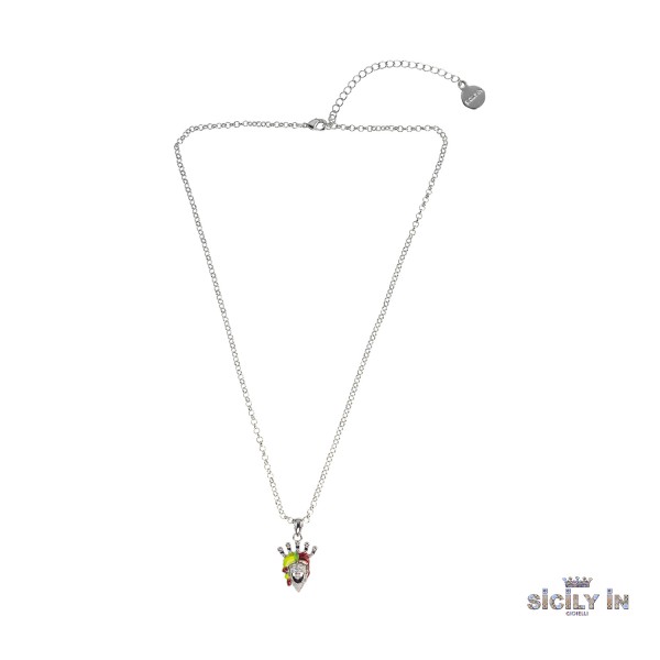 COLLANA IN METALLO ANALLERGICO CON 1 CHARM MORO - CL125B