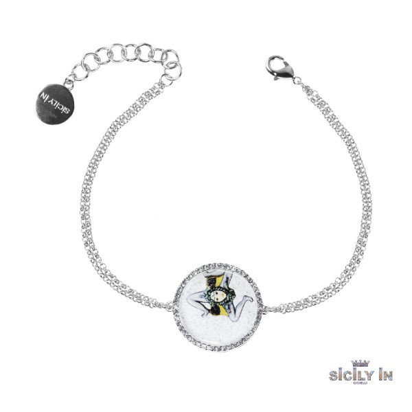 BRACCIALE IN METALLO ANALLERGICO CON 1 CHARMS - BC134 LA TRINACRIA