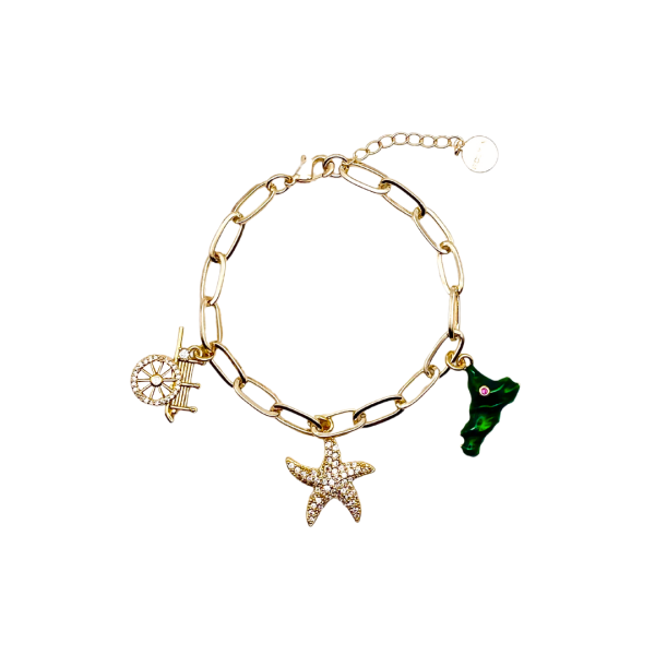 Bracciale 3 charms - BC152G