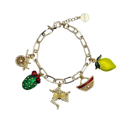 Bracciale 5 charms - BC155G