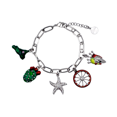 Bracciale 5 charms - BC156B