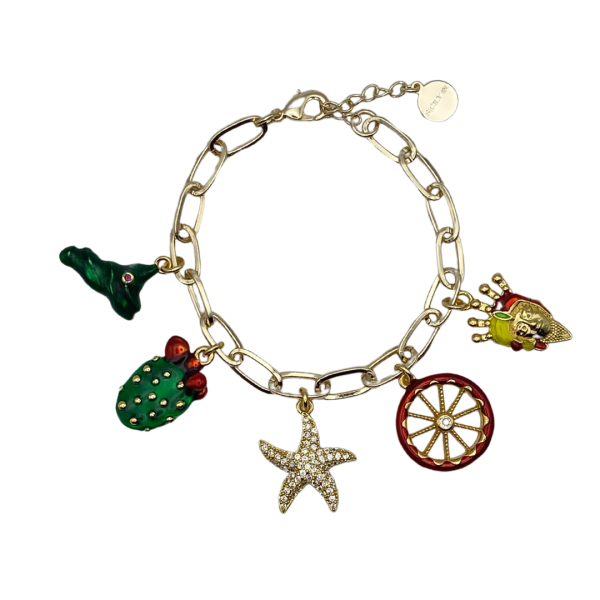 Bracciale 5 charms - BC156G