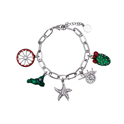Bracciale 5 charms - BC157B