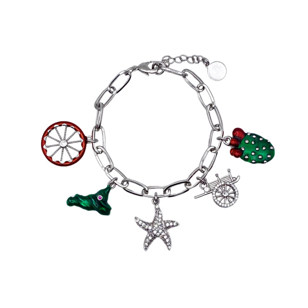 Bracciale 5 charms - BC157B