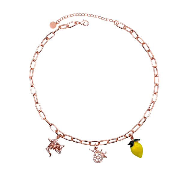 Collana con 3 charms - CL149R