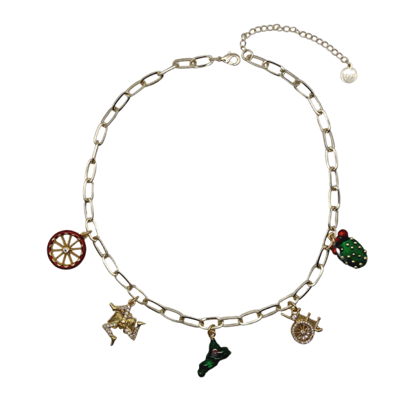 Collana con 5 charms - CL150G