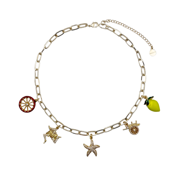 Collana con 5 charms - CL151G