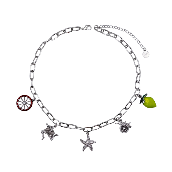 Collana con 5 charms - CL151B