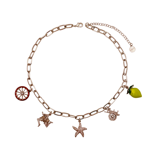 Collana con 5 charms - CL151R