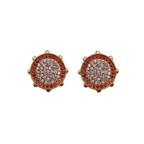 Orecchini Gialli con Tamburo Siciliano in argento 925 - OR202G