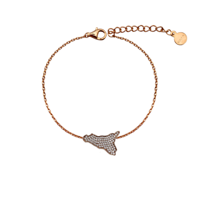 Bracciale rosato con charm...